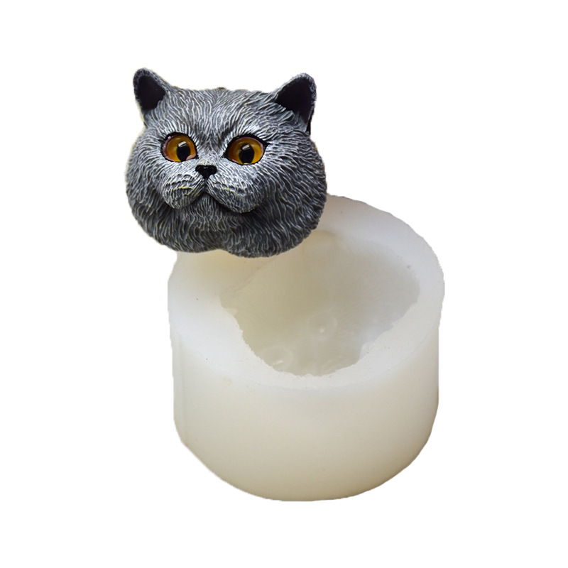 Soap Making Material - Silicone Mold Short-haired Cat Shaped Handmade