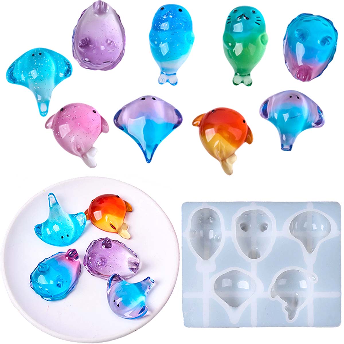 Soap Making Material - 3D Healing Kawaii Manta Ray Whale
