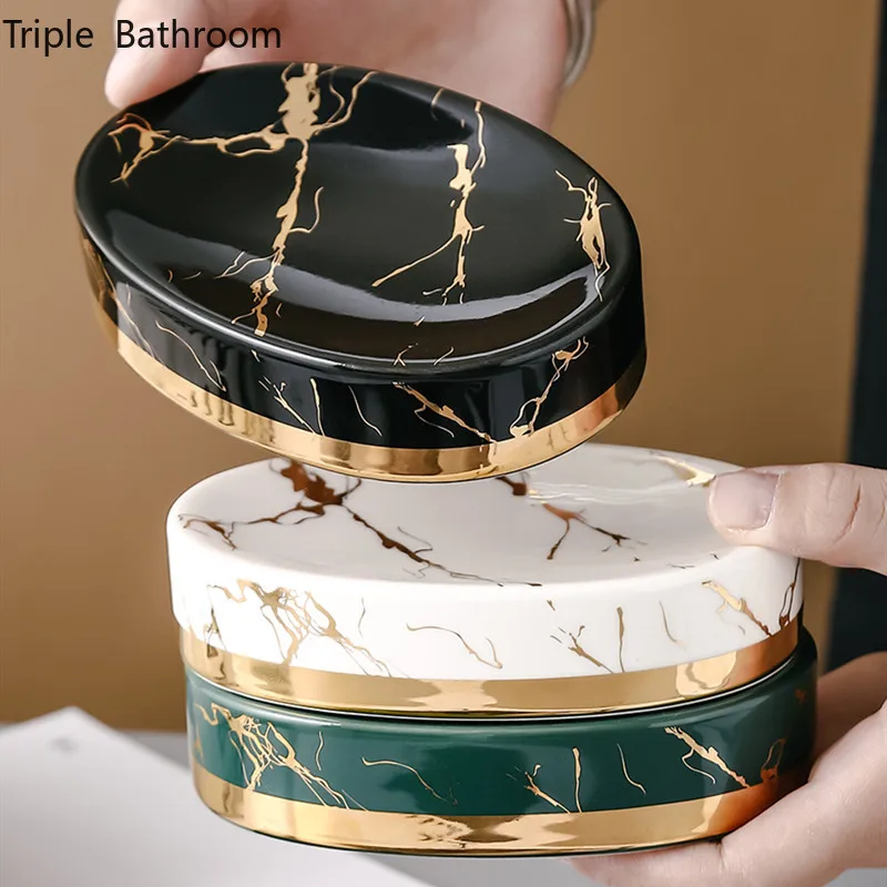 Marble Stripes Ceramics Bathro - Soap Making Items recension och pris