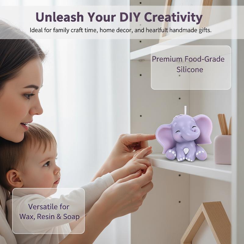 Cute 3D Elephant Silicone Cand - Soap Making Material recension och pris