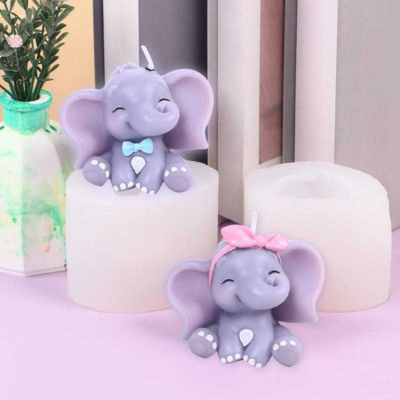 Cute 3D Elephant Silicone Cand - Soap Making Material recension och pris