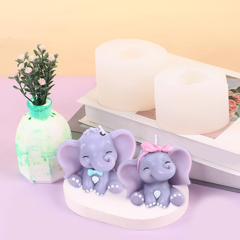 Cute 3D Elephant Silicone Cand - Soap Making Material recension och pris