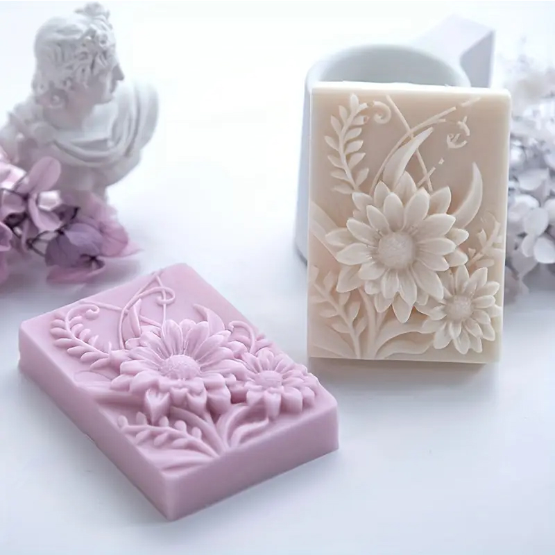 3D Flower Square Soap Silicone - Soap Making Lye recension och pris