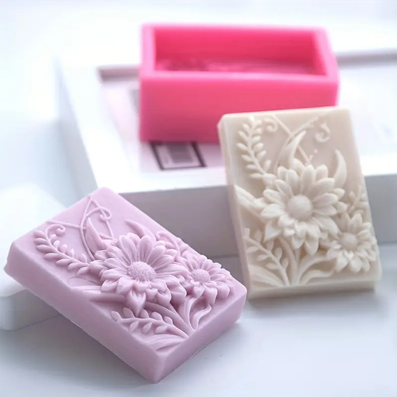 3D Flower Square Soap Silicone - Soap Making Lye recension och pris
