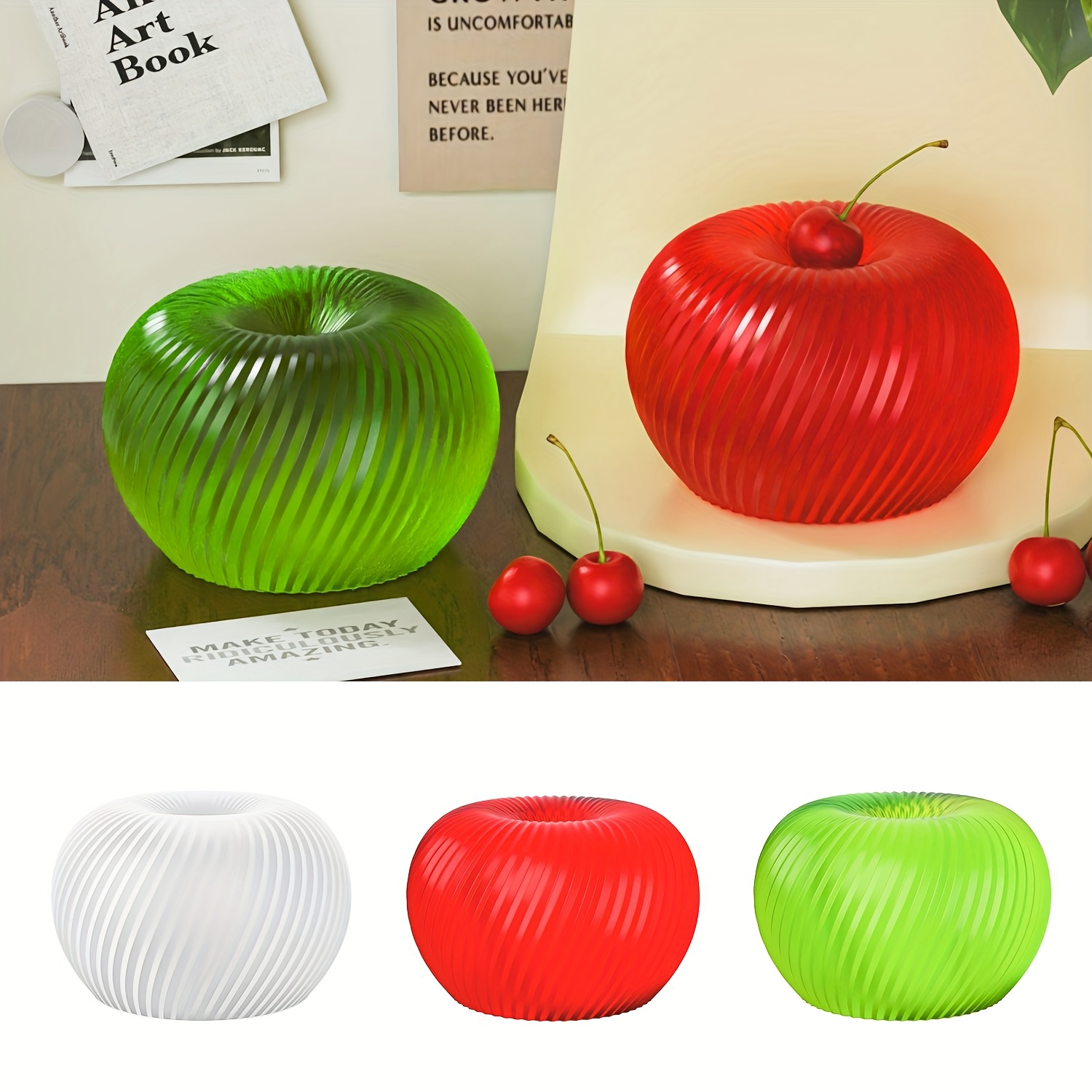 A trendy red apple silicone mo - Soap Making Material recension och pris